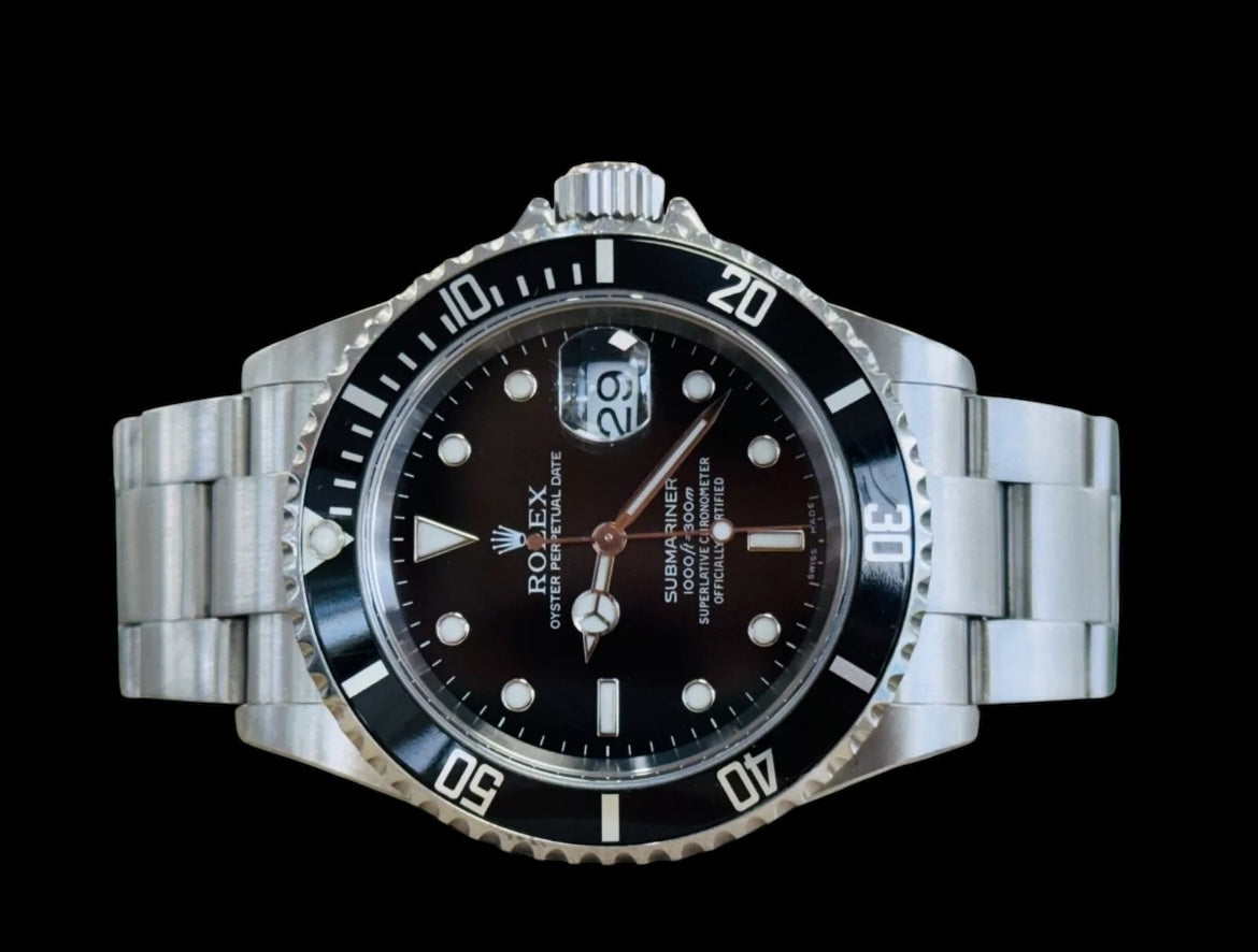 Rolex Submariner Date 16610 Oyster Stainless Steel Black Dial Men's Watch